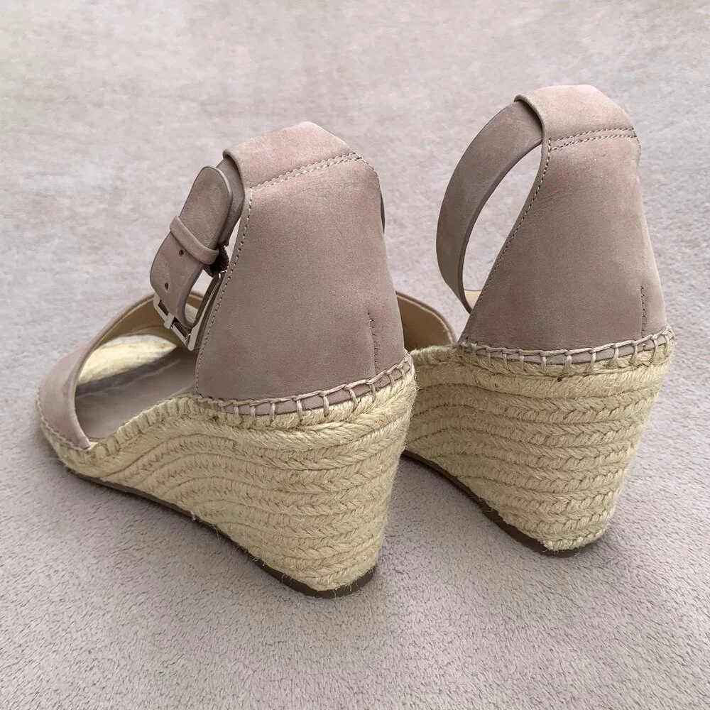 Vince Camuto Leera Genuine Leather Platform Wedge Sz 8.5